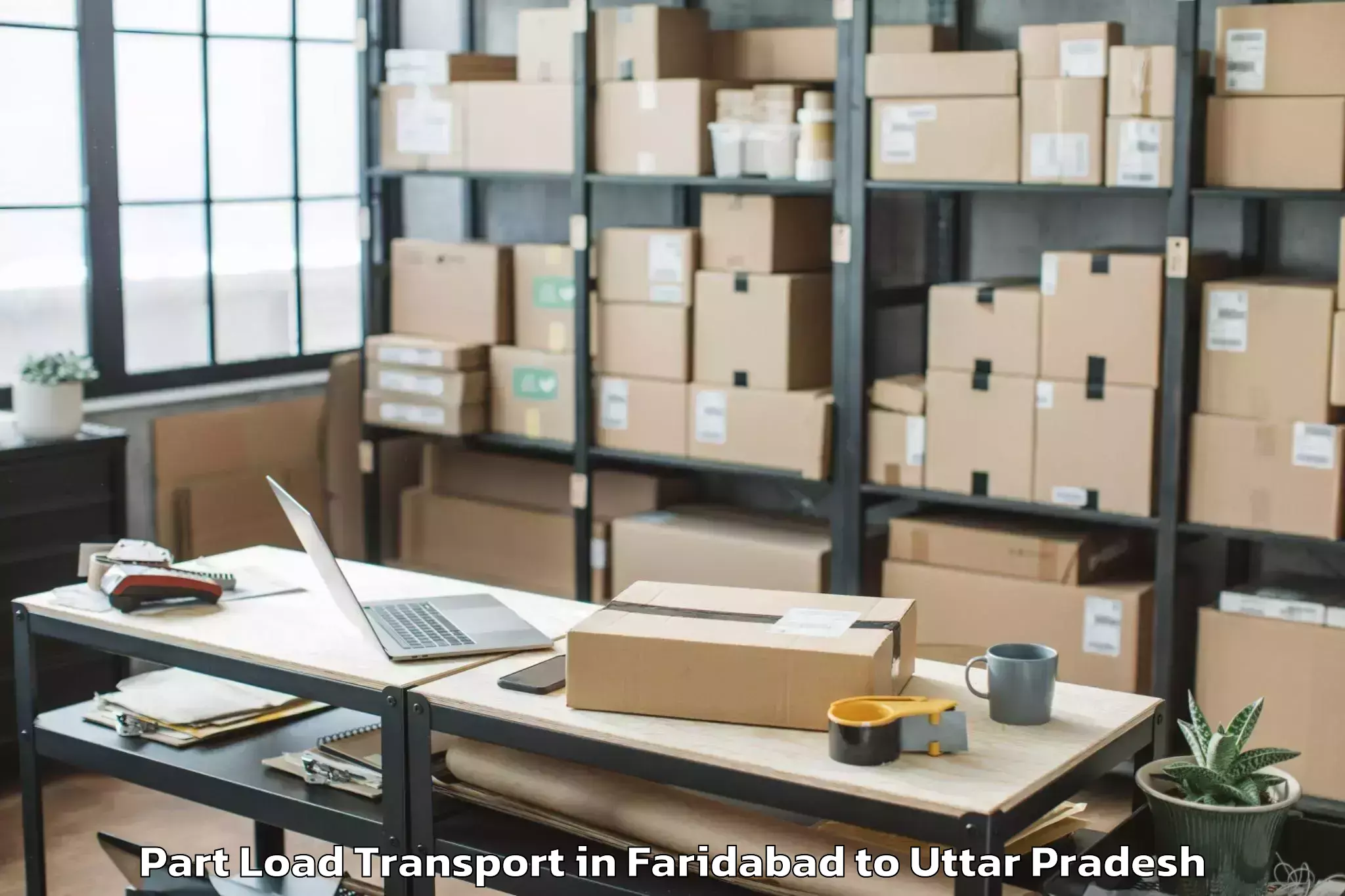 Book Your Faridabad to Sasni Part Load Transport Today